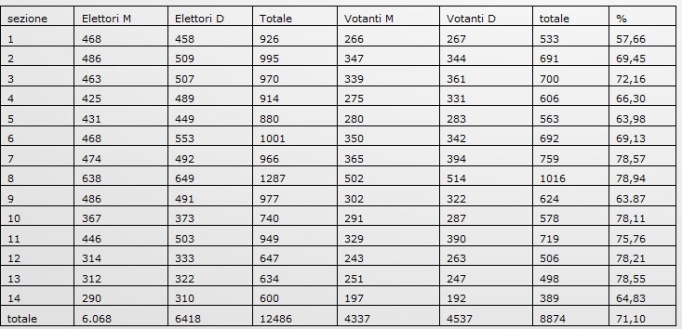 voti sezioni amantea