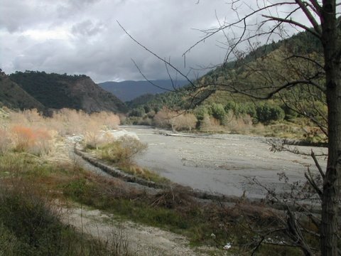 Il fiume Olivo piena