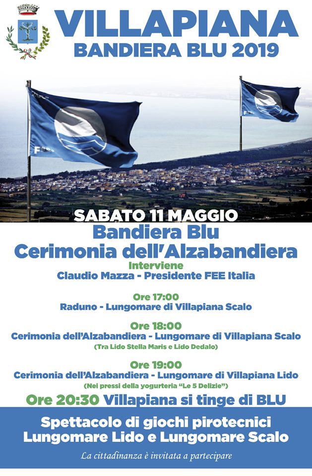 COMUNICATO STAMPA - BANDIERA BLU - SOLENNE CERIMONIA DELLALZABANDIERA